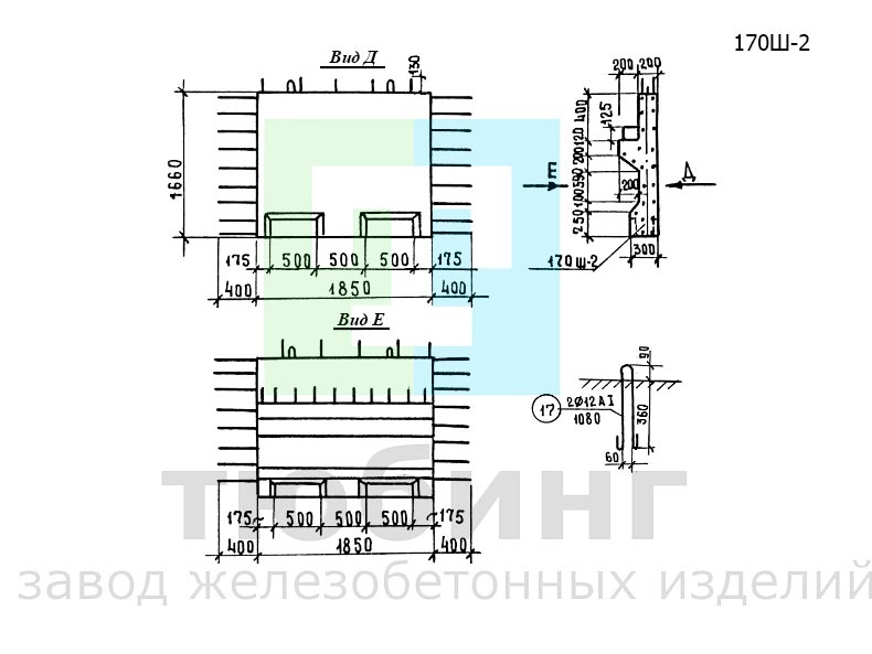 Блок шкафной стенки 170Ш-2 по серии 3.503-23, вып.6