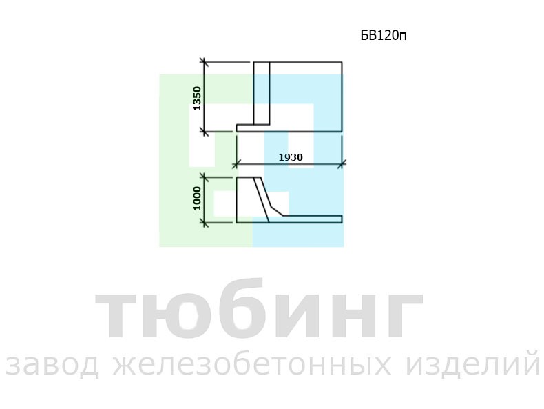 Входной блок лотка БВ120п по шифру 2338 вып.1