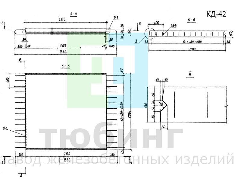 Коллекторная плита днища КД-42 по серии РК 1101-87