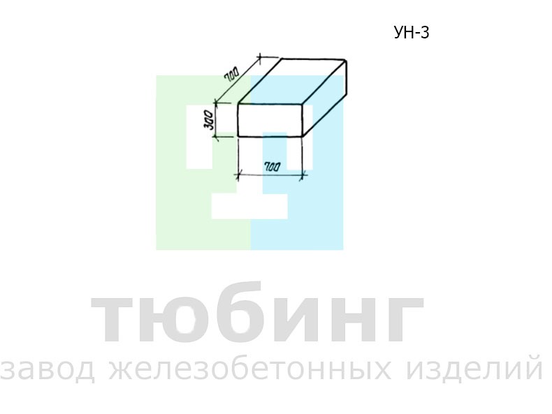 Упор УН-3 по серии 3.001.1-3 для напорных трубопроводов водопровода и канализации