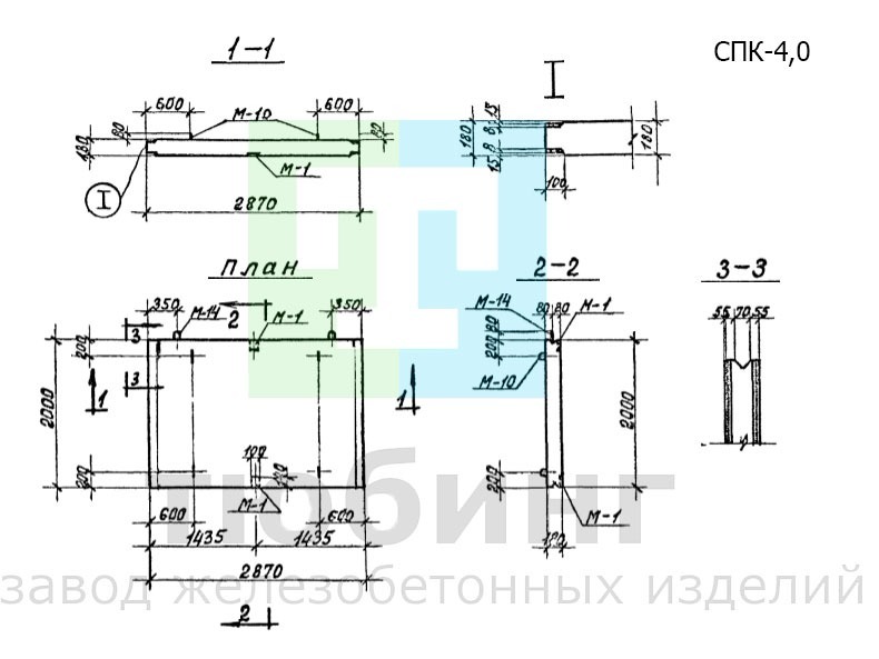 Средняя панель камеры&nbsp;СПК-4,0 на тепловых сетях по серии 3.903 КЛ-13
