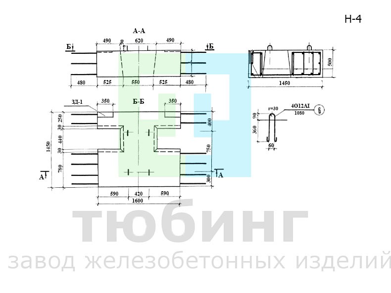 Блок насадки Н-4 по серии 3.503-23, вып.5