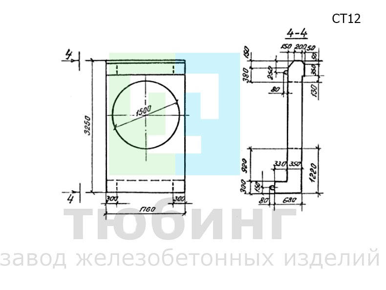 Стенка портальная СТ12 по серии 3.501.1-144