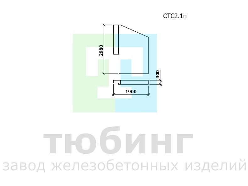 Стенка откосная СТС2.1п по шифру 2338 вып.1