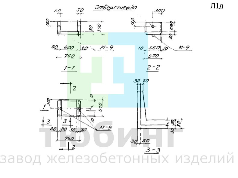 Доборный лоток Л1д по серии ИС-01-04, вып.2