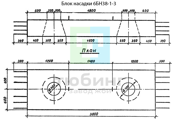 Блок насадки 6БН38-1-3 по серии 3.503.1-79 вып.2