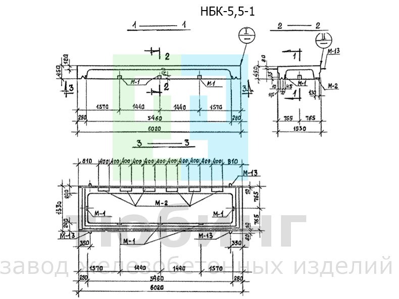 Нижний блок камеры&nbsp;НБК-5,5-1 на тепловых сетях по серии 3.903 КЛ-13