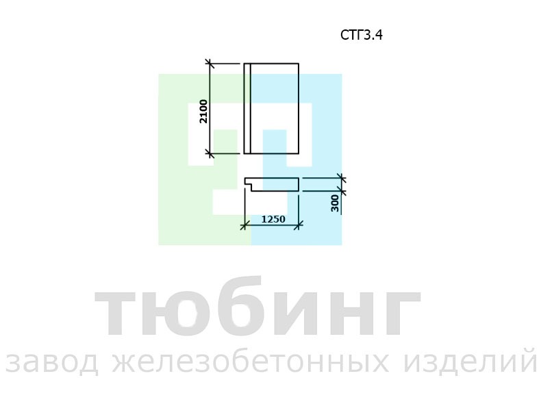 Стенка гасителя СТГ3.4 по шифру 2338 вып.1