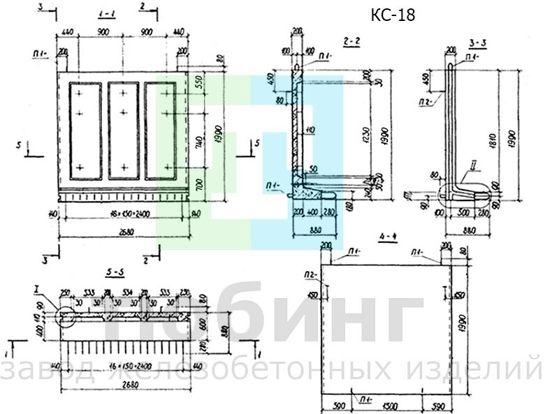 Коллекторный стеновой блок КС-18 по серии РК 1101-87