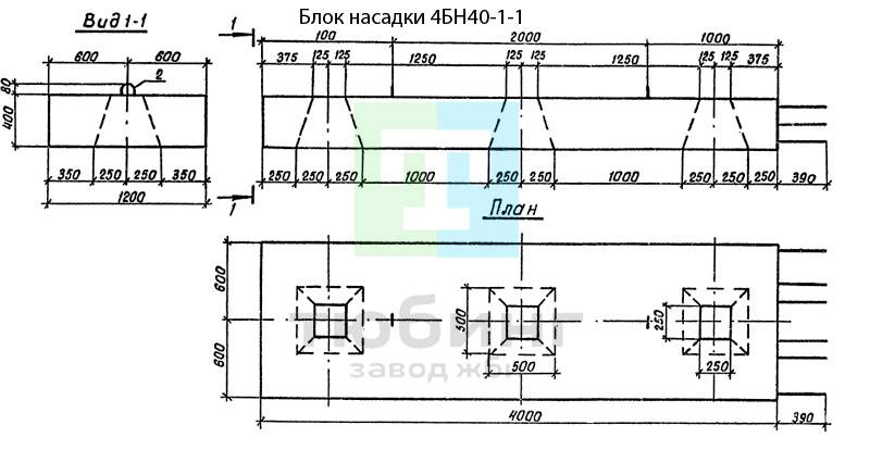 Блок насадки 4БН40-1-1 по серии 3.503.1-79 вып.2