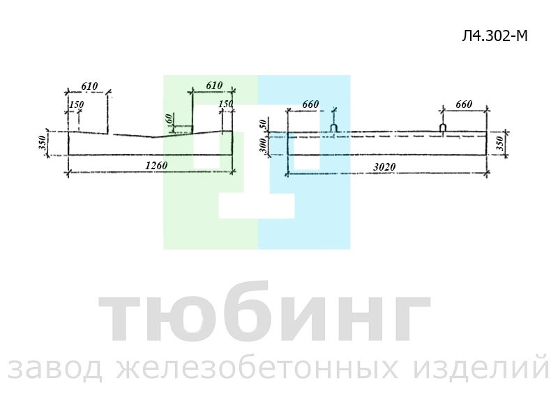 Лоток Л4.302-М по серии 3.501.1-179.94, вып.1-1