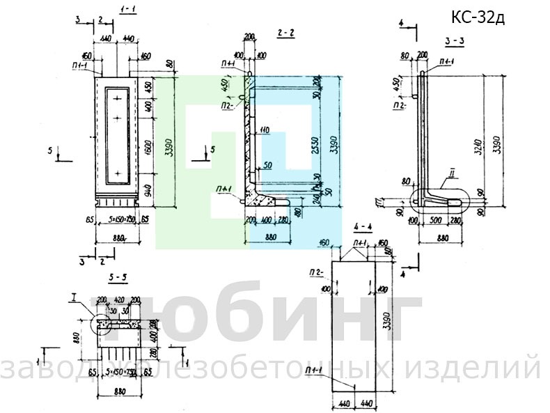 Коллекторный стеновой блок КС-32д по серии РК 1101-87