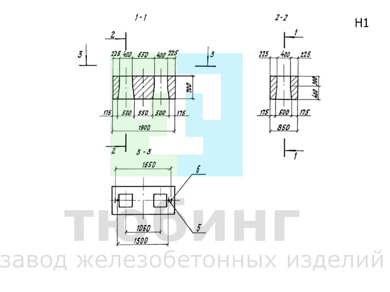 Насадка Н1 по серии 3.501.1-165, вып. 1-2