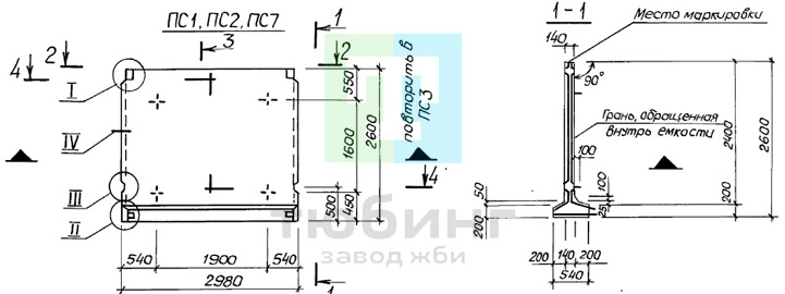 Панель стеновая консольная ПСП24-К1-Ш1