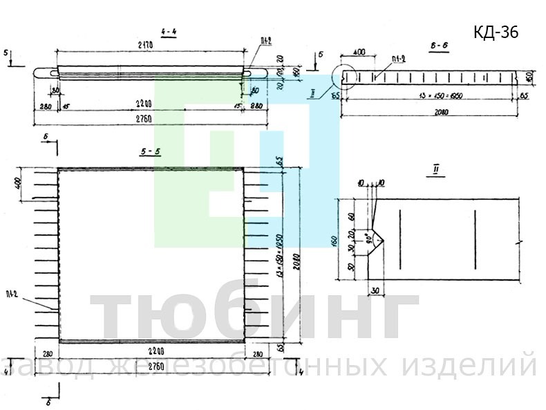 Коллекторная плита днища КД-36 по серии РК 1101-87