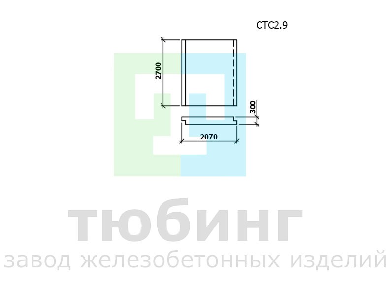 Стенка откосная СТС2.9 по шифру 2338 вып.1