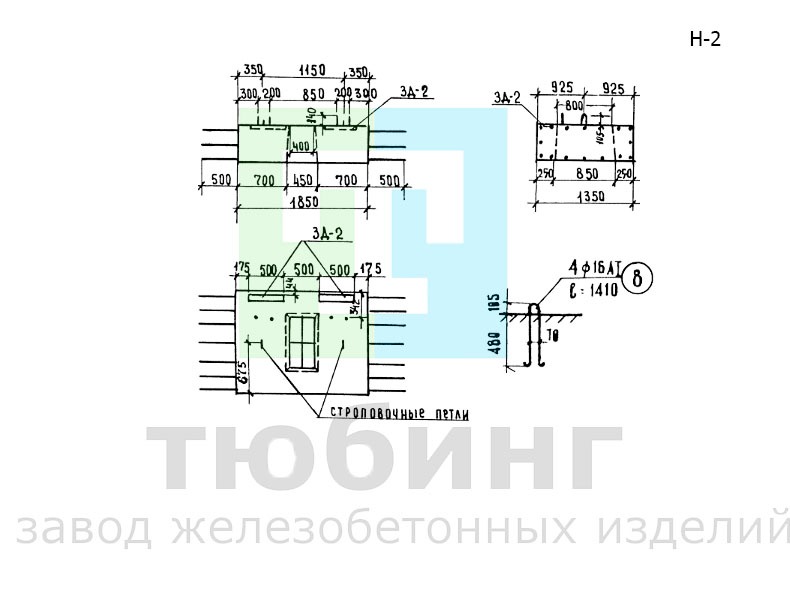 Блок насадки Н-2 по серии 3.503-23, вып.6