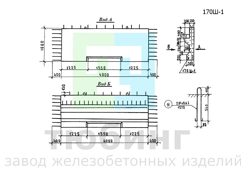 Блок шкафной стенки 170Ш-1 по серии 3.503-23, вып.6