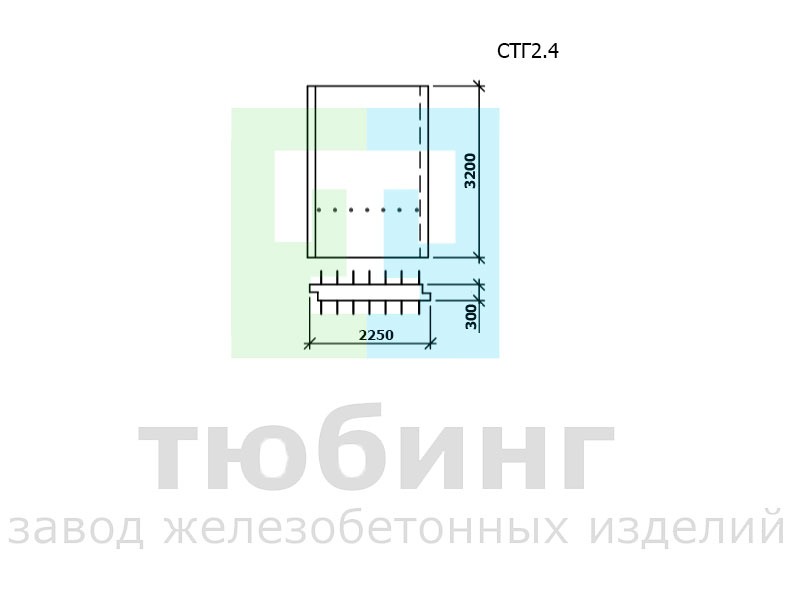 Стенка гасителя СТГ2.4 по шифру 2338 вып.1