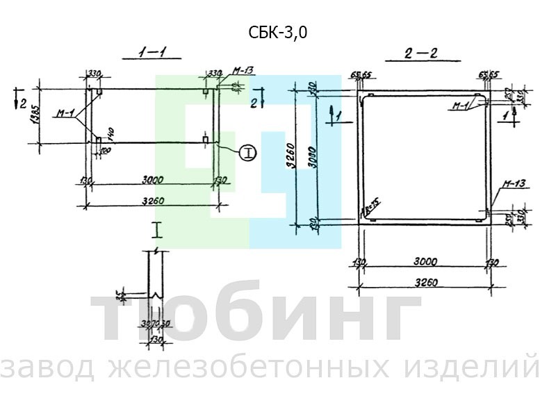 Средний блок камеры&nbsp;СБК-3,0 на тепловых сетях по серии 3.903 КЛ-13