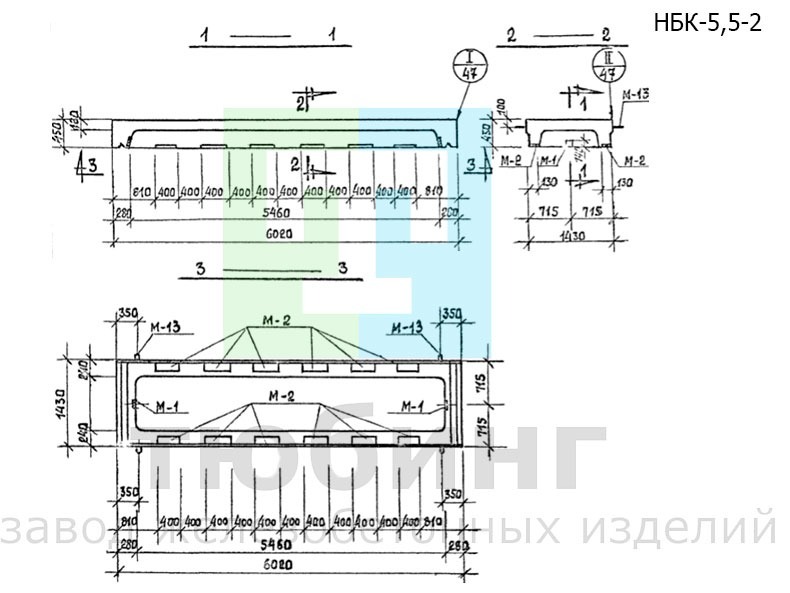 Нижний блок камеры&nbsp;НБК-5,5-2 на тепловых сетях по серии 3.903 КЛ-13