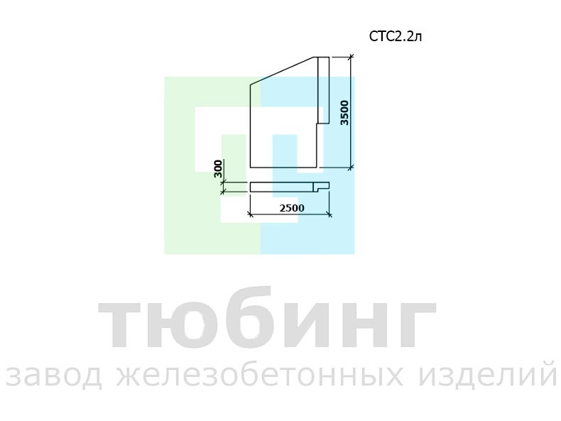 Стенка откосная СТС2.2л по шифру 2338 вып.1