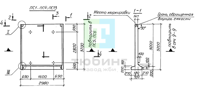 Панель стеновая консольная ПСП30-К1-К