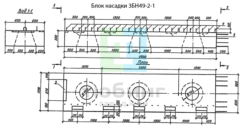 Блок насадки 3БН49-2-1 по серии 3.503.1-79 вып.2